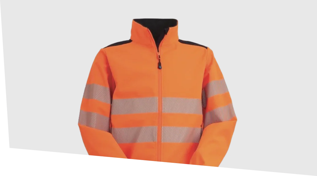 Giacca ad alta visibilità colore arancio con inserti catarifrangenti